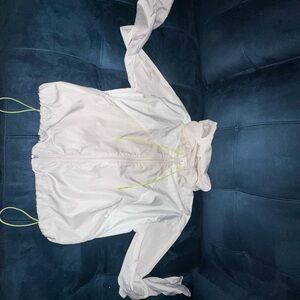 Aerie  Light Gray Hooded Raincoat